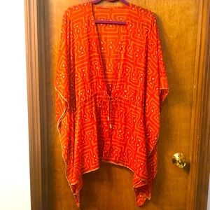Coldwater Creek swimsuit COVERUP orange